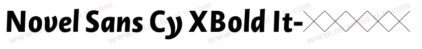 Novel Sans Cy XBold It字体转换